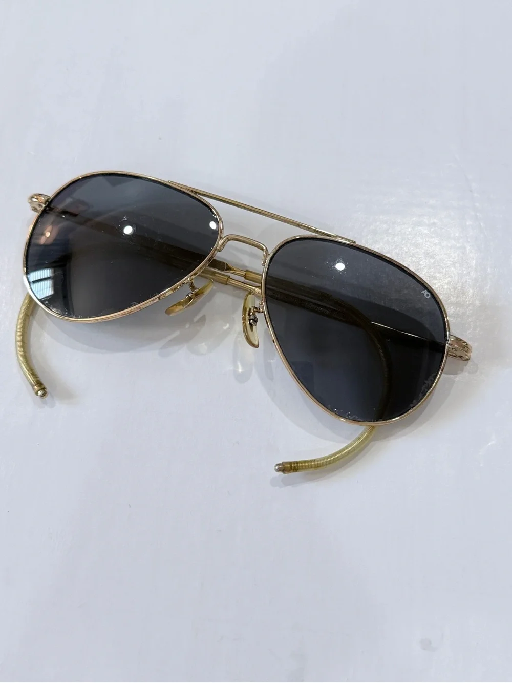 American Optical General Aviator Sunglasses Comfort Cable Temples
